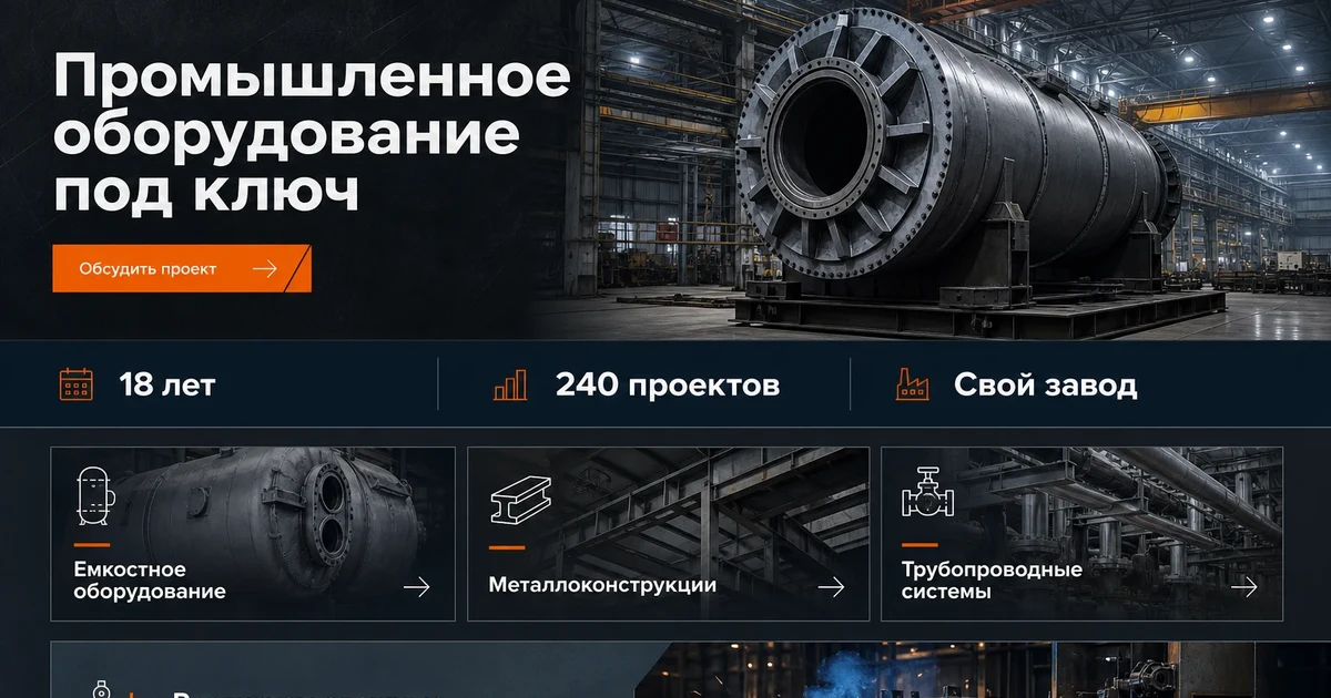 Дизайн сайта производственной компании